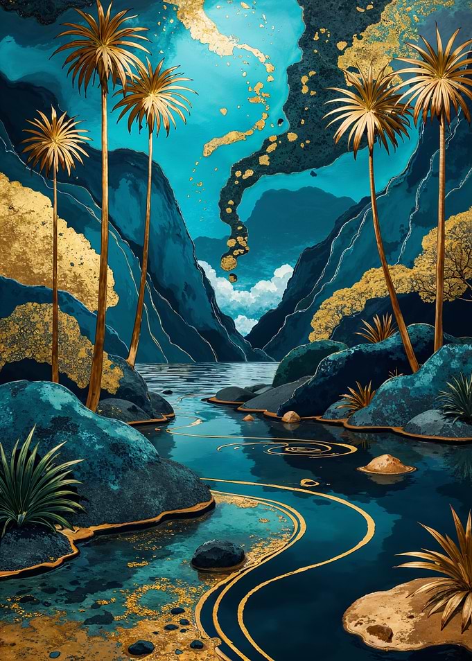 Kintsugi Golden River Oasis