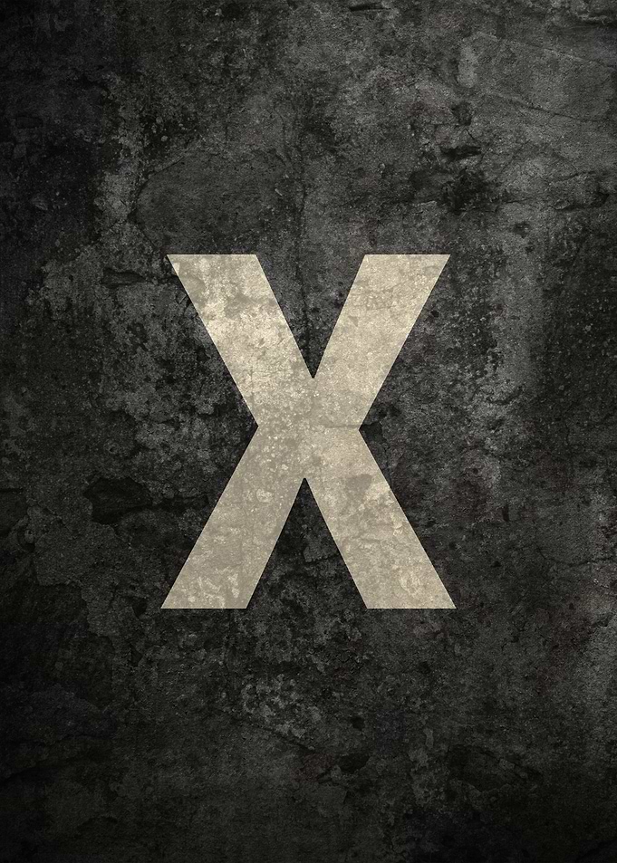 Monochrome Strength: The Letter X