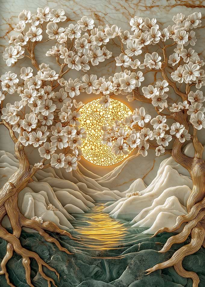 Golden Blossom Moon