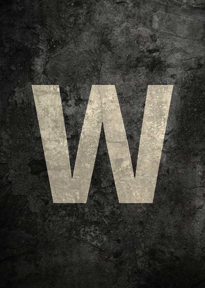 Monochrome Strength: The Letter W