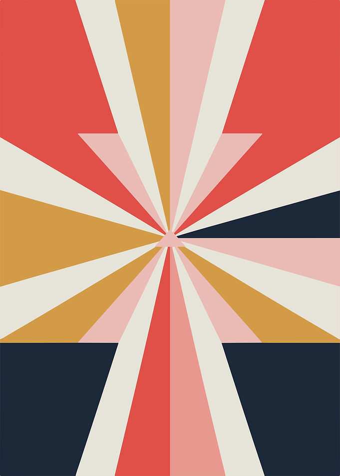Geometric Sunburst Art
