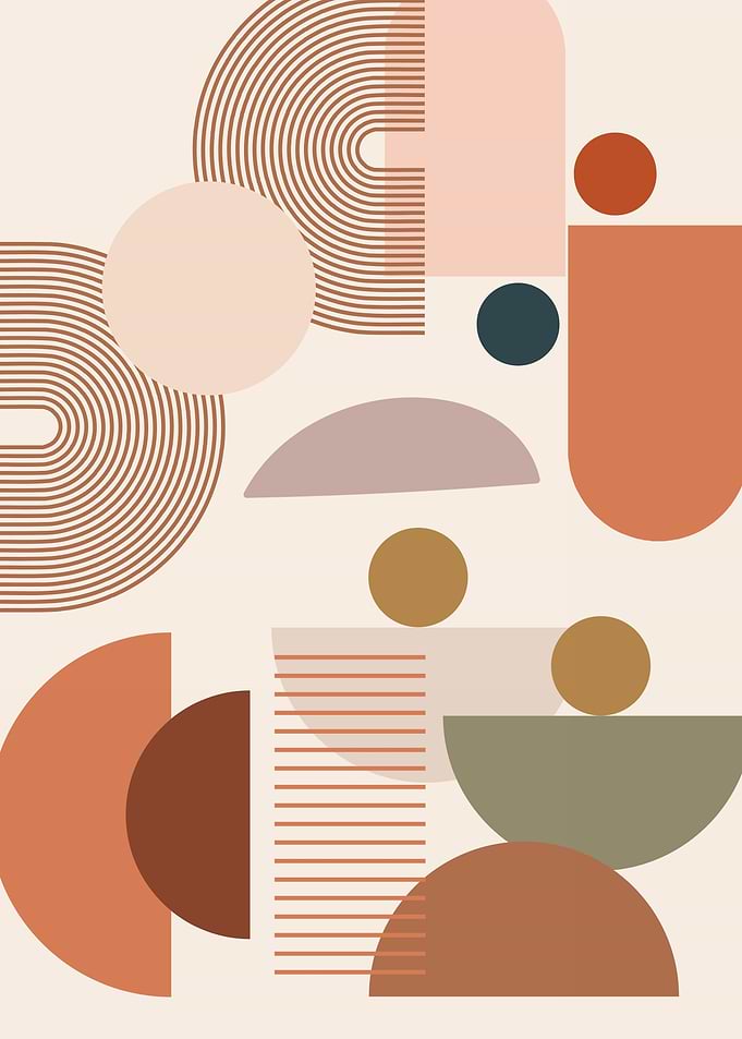 Abstract Geometric Art Print