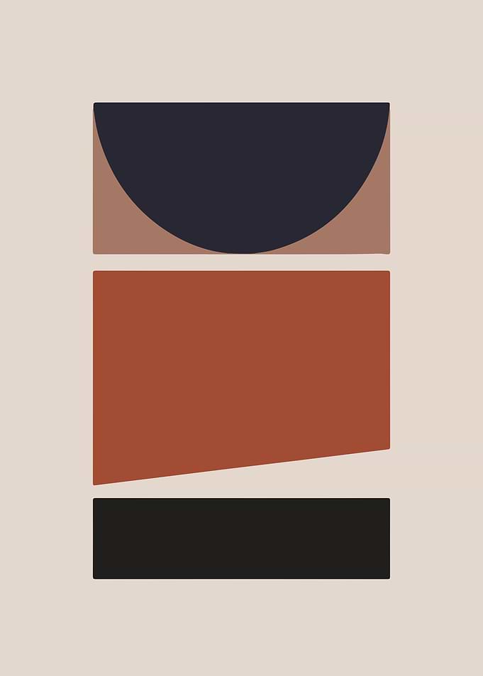 Mid-Century Modern Minimalist Geometric