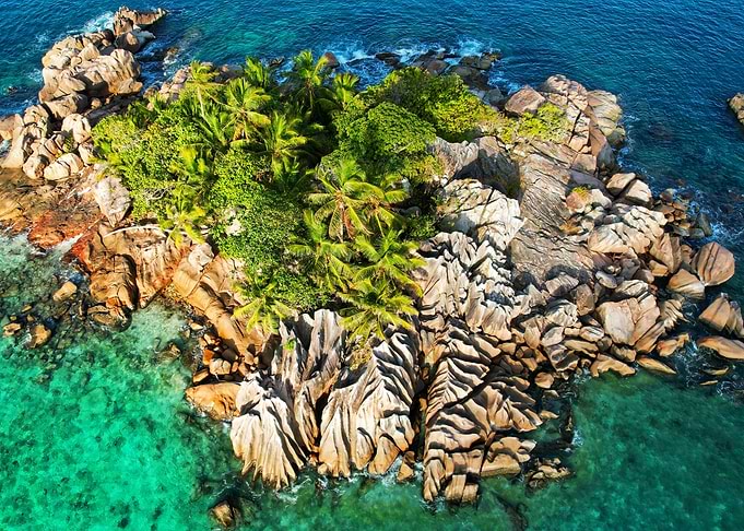 Tropical Island Aerial View