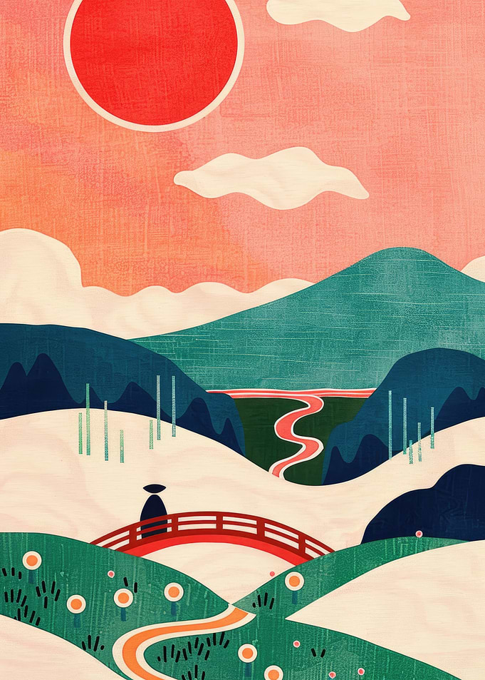 Minimalist Japanese Scenery