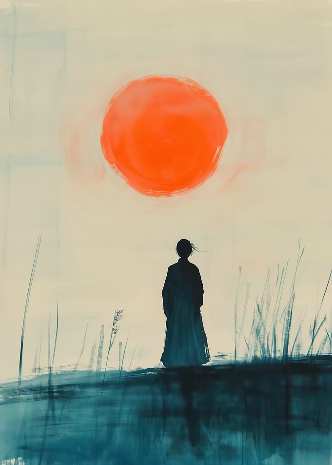 Silhouette Against Sunset