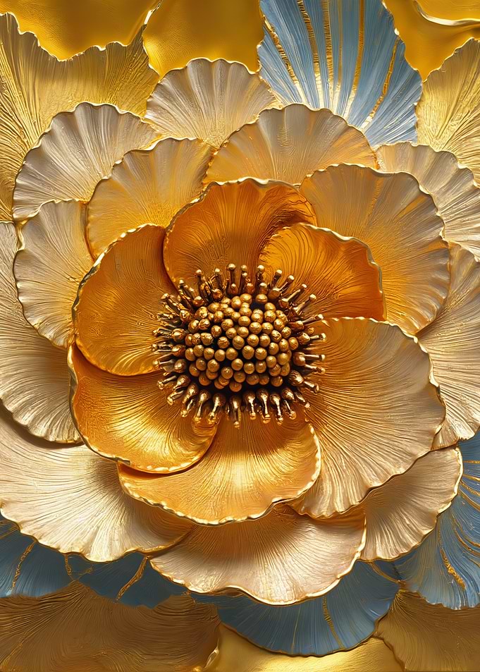 Gold Flower Wall Decor