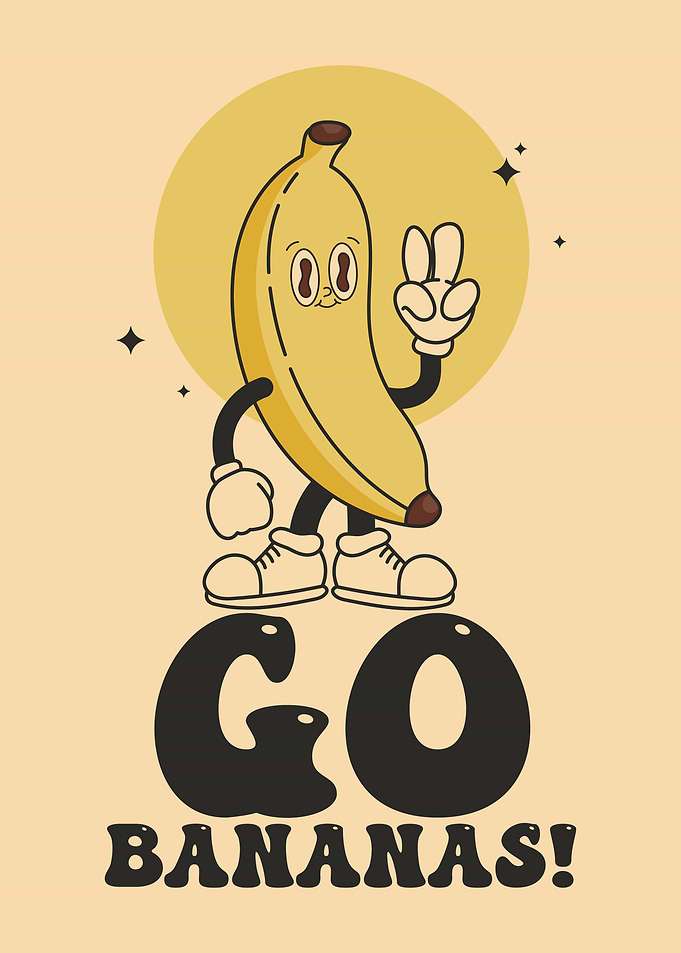 Go Bananas Retro Design