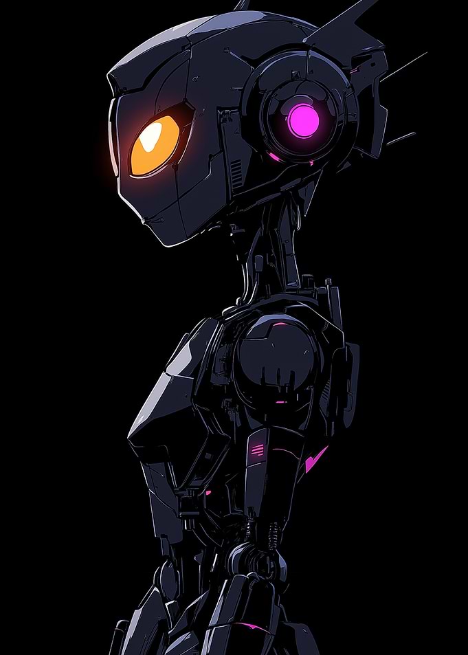Cybernetic Robot Illustration: AI Mecha Assassin