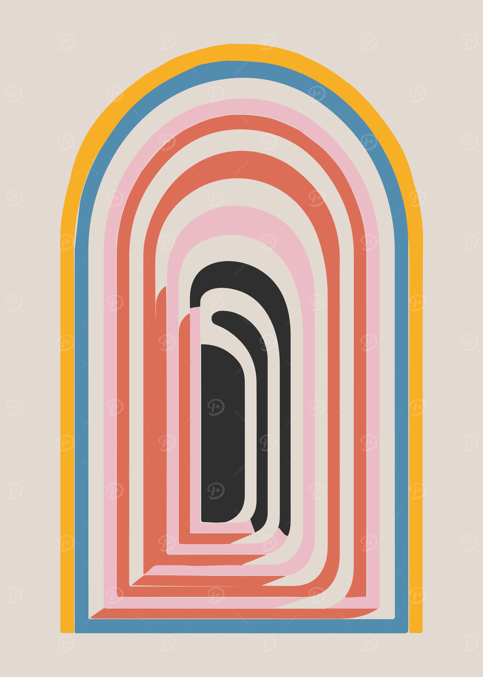 Colorful Abstract Archway Art