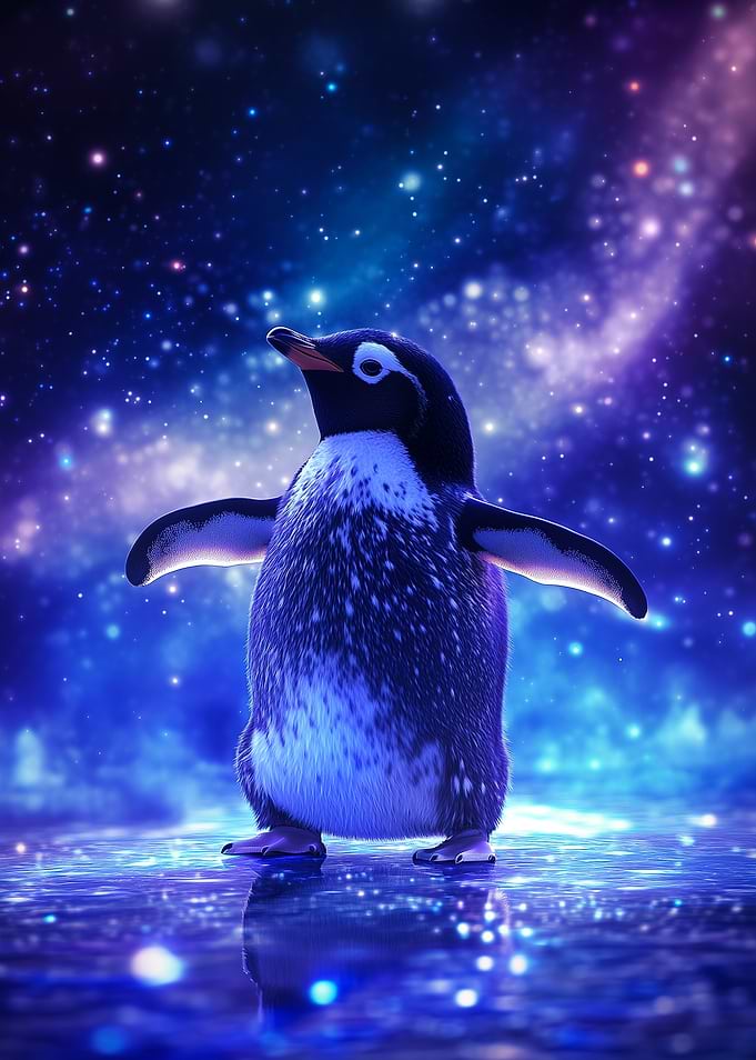 Penguin Under the Stars