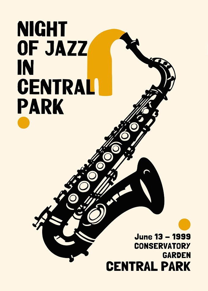 Jazz Night in Central Park Poster