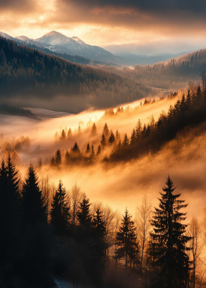Misty Mountain Sunrise