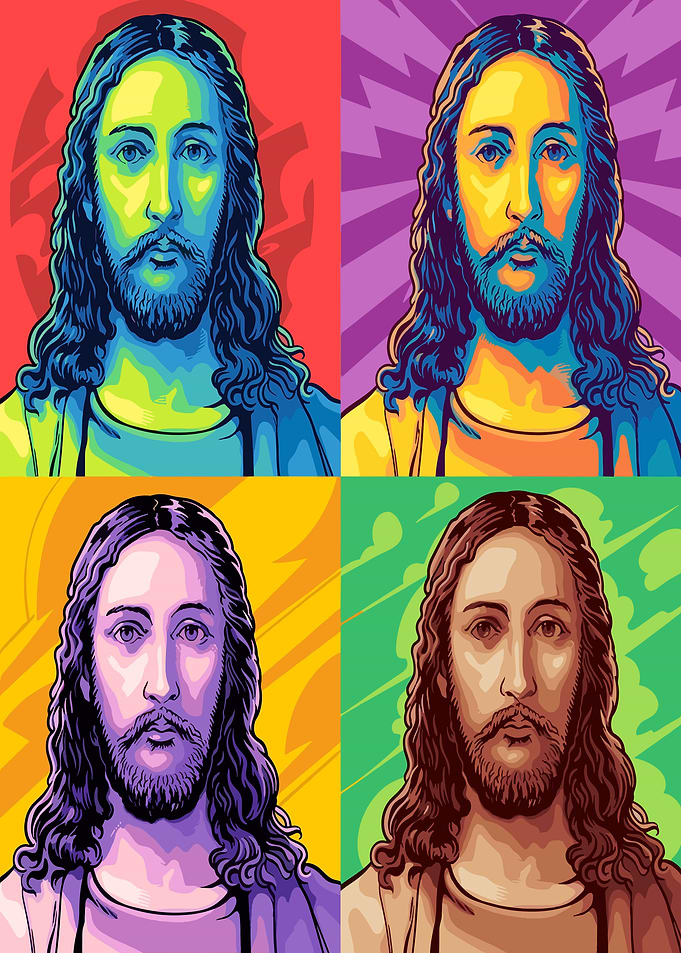 Jesus Pop Art Portrait