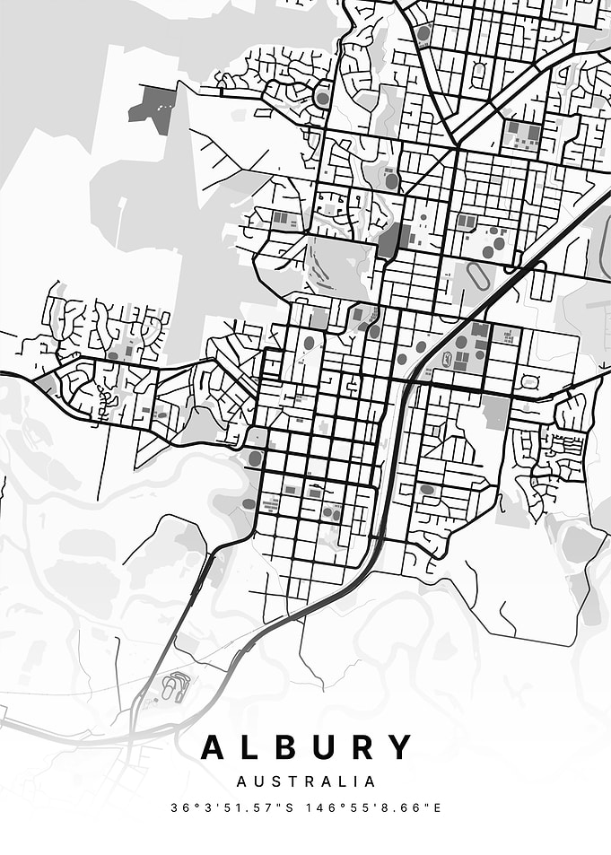 Albury Australia City Map
