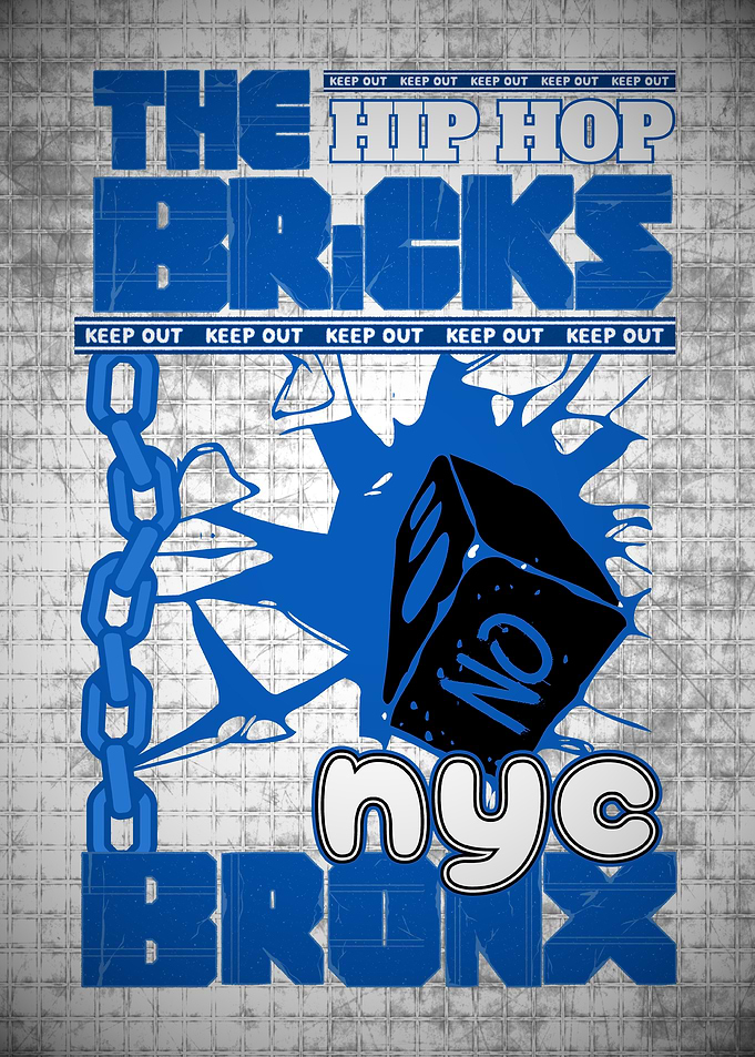 Hip Hop NYC Bronx Metal Plate