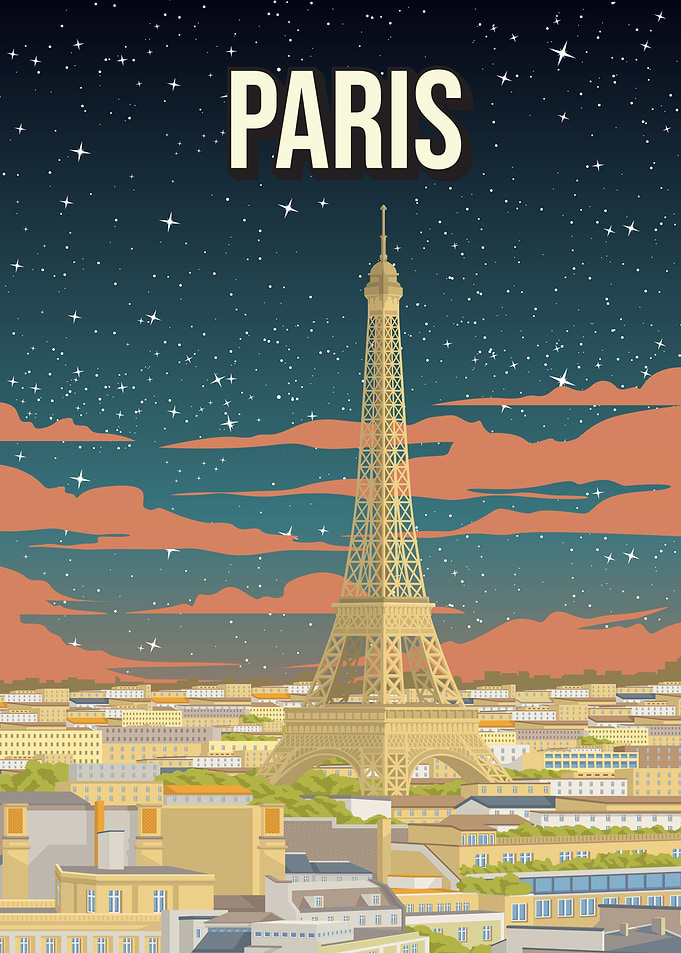 Eiffel Tower France Night View