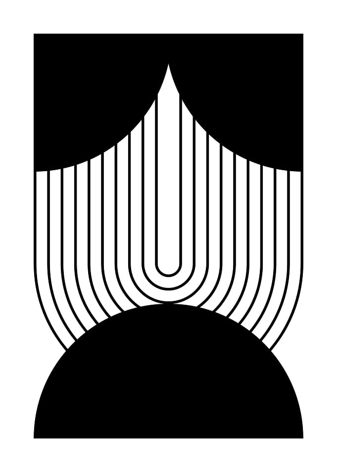 Abstract Black and White Art