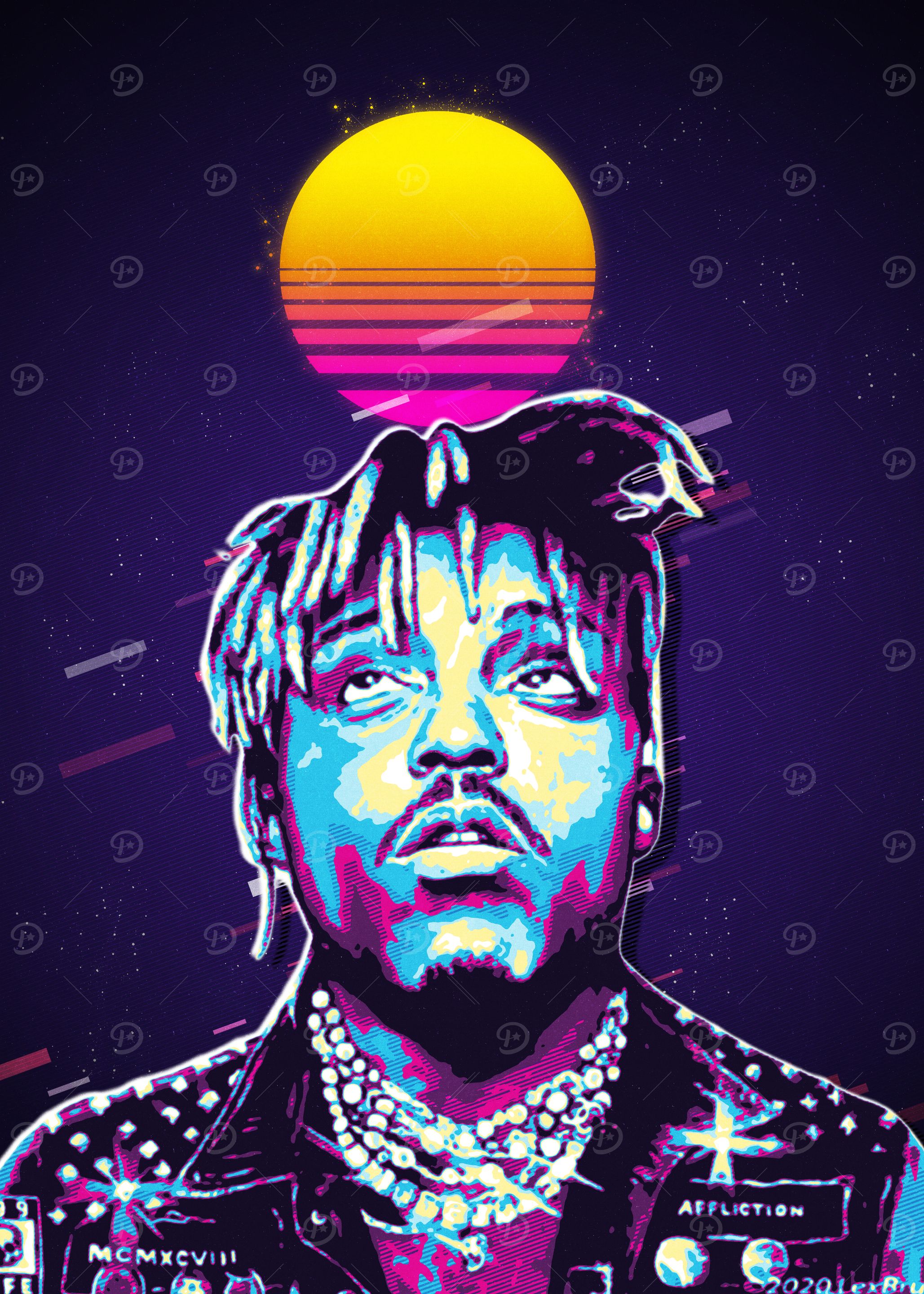 Juice WRLD Retro Portrait