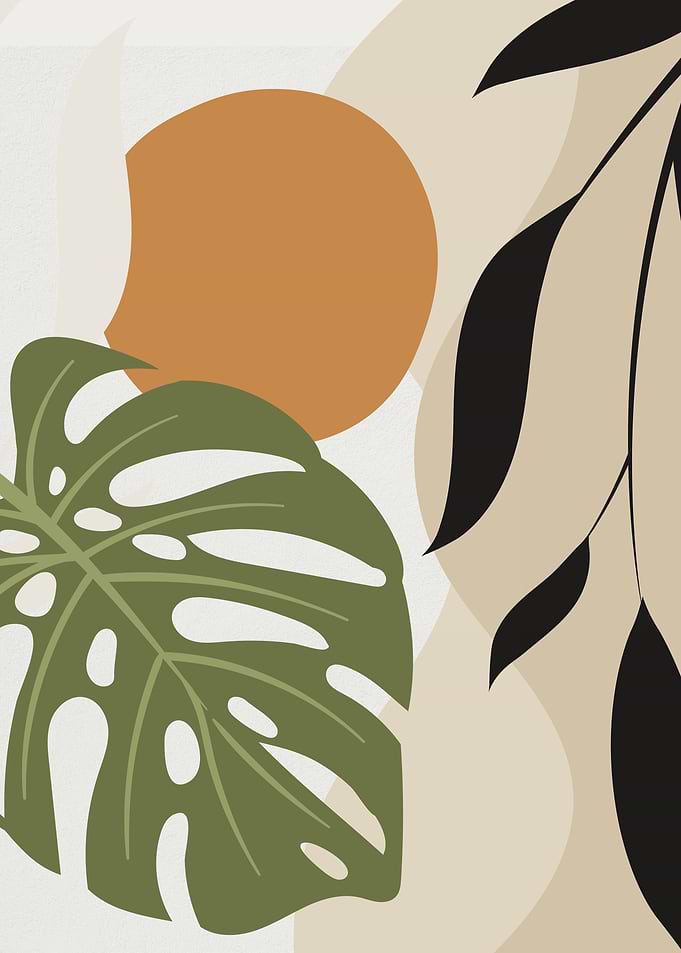 Abstract Tropical Leaf Art