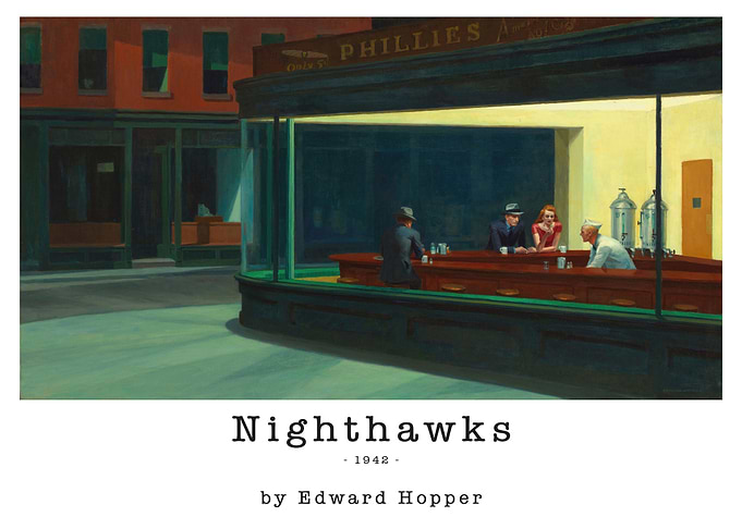 'Nighthawks' (1942) by Edward Hopper