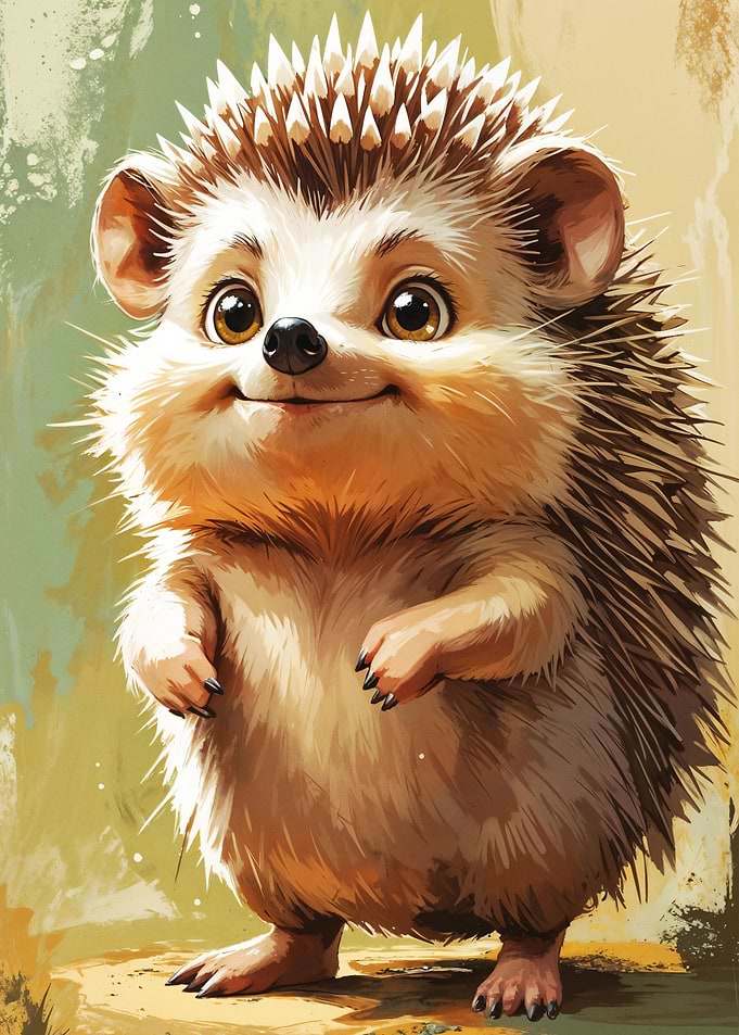 Adorable Hedgehog Fantasy Portrait