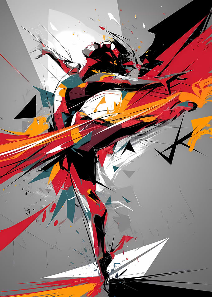 Abstract Geometrical Dance Pose