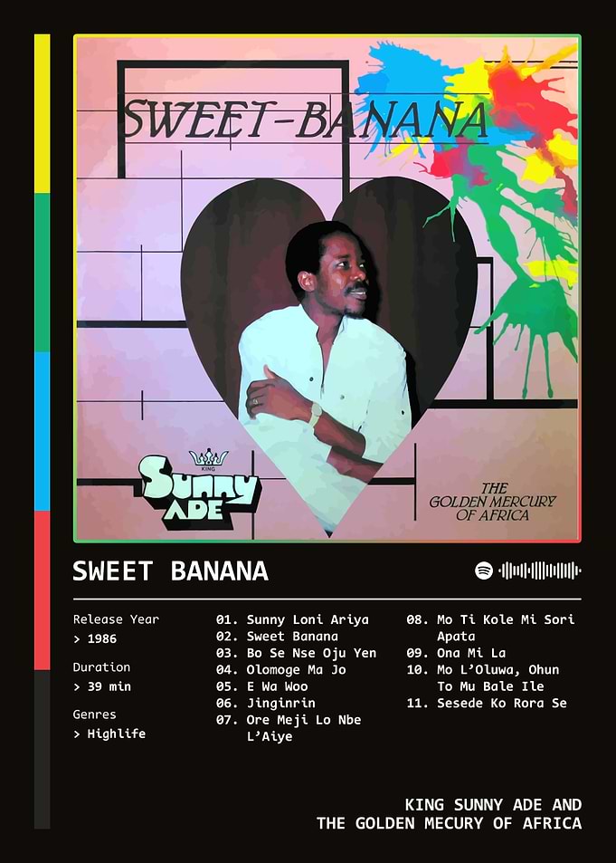 Sweet Banana (1986) Album by King Sunny Ade and The Golden Mecury of Africa