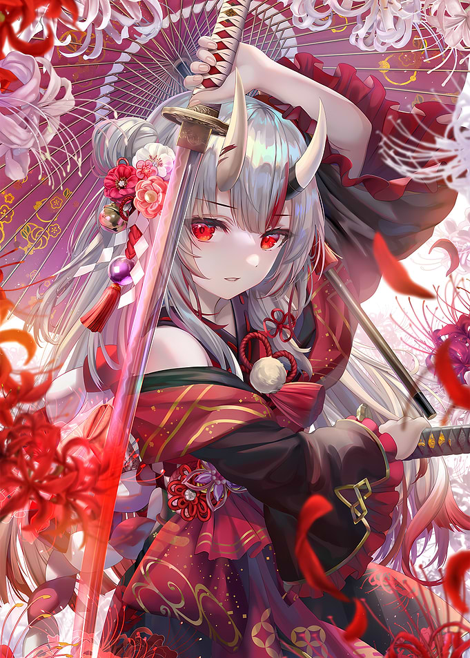 Anime Girl with Sword