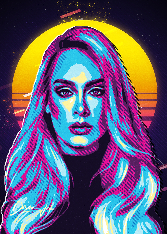 Adele Retro Art