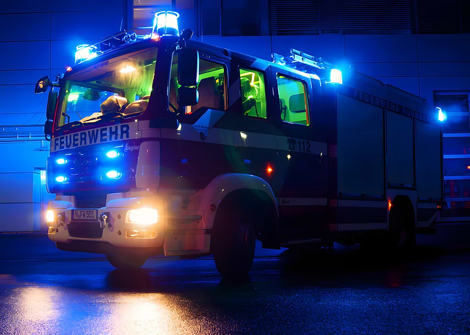 Fire Truck at Night