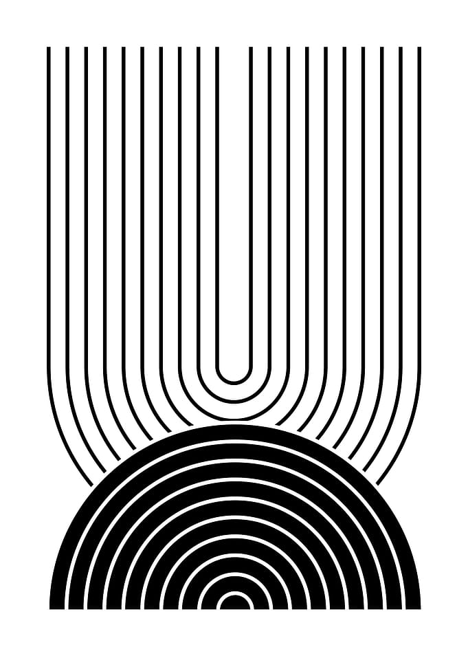 Abstract Black and White Art