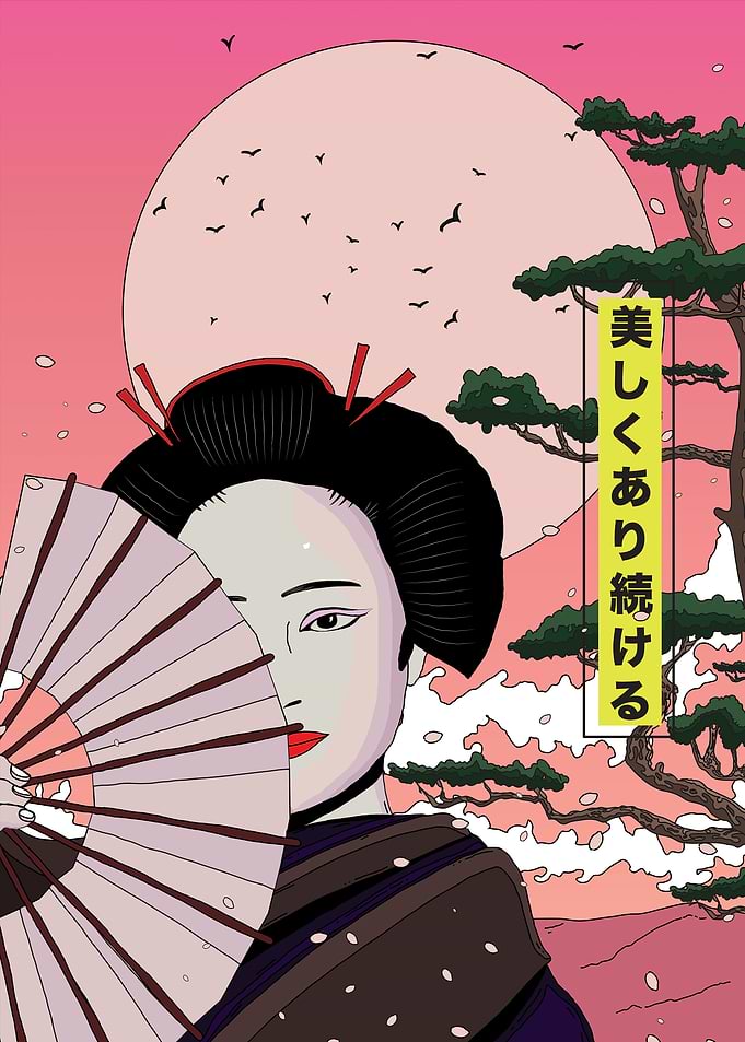 Geisha with Fan