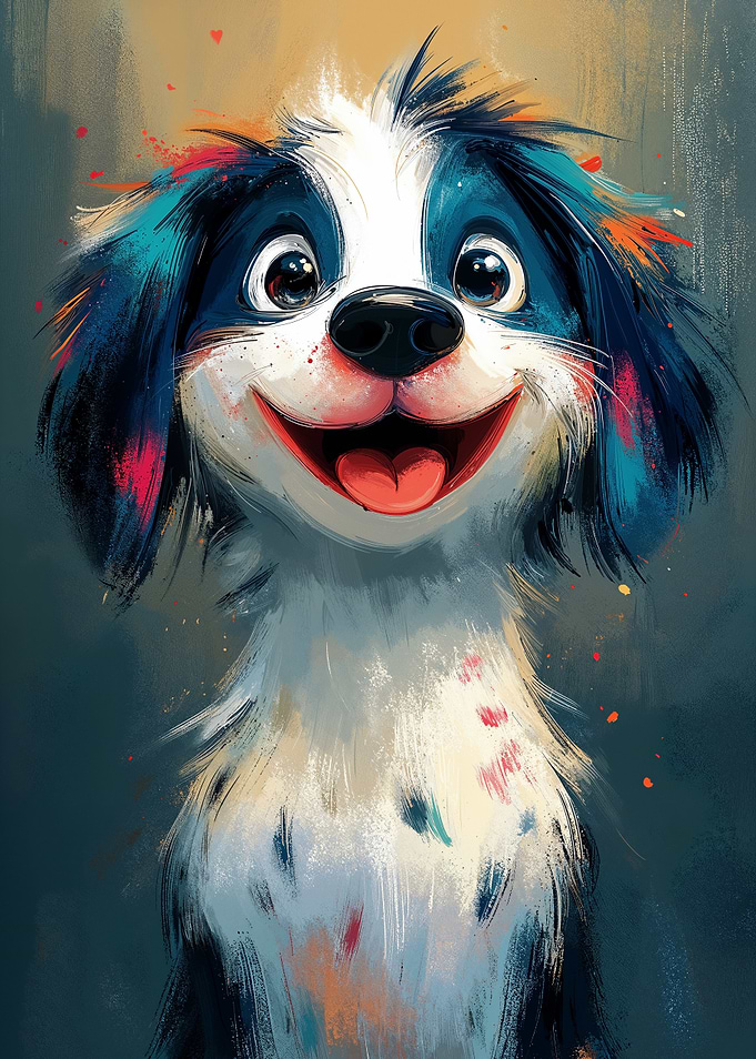 Happy Dog Painting