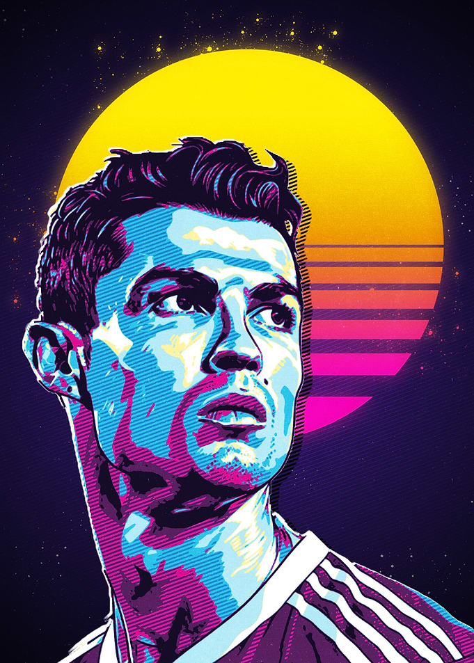 Cristiano Ronaldo Retro Art