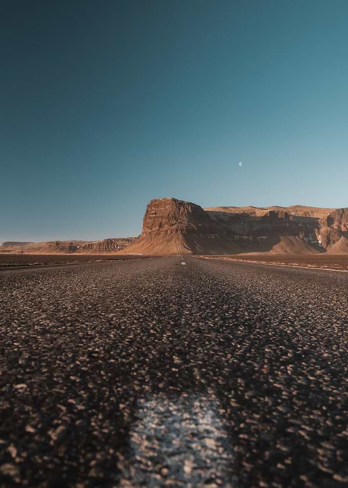 Empty Road to Mountains