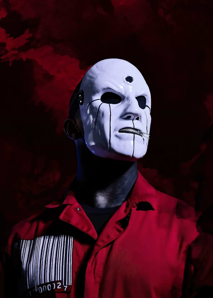 Masked Figure in Red