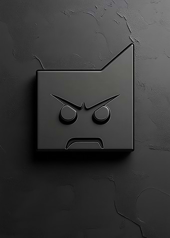 Angry Black Emoji