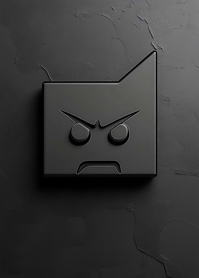 Angry Black Emoji
