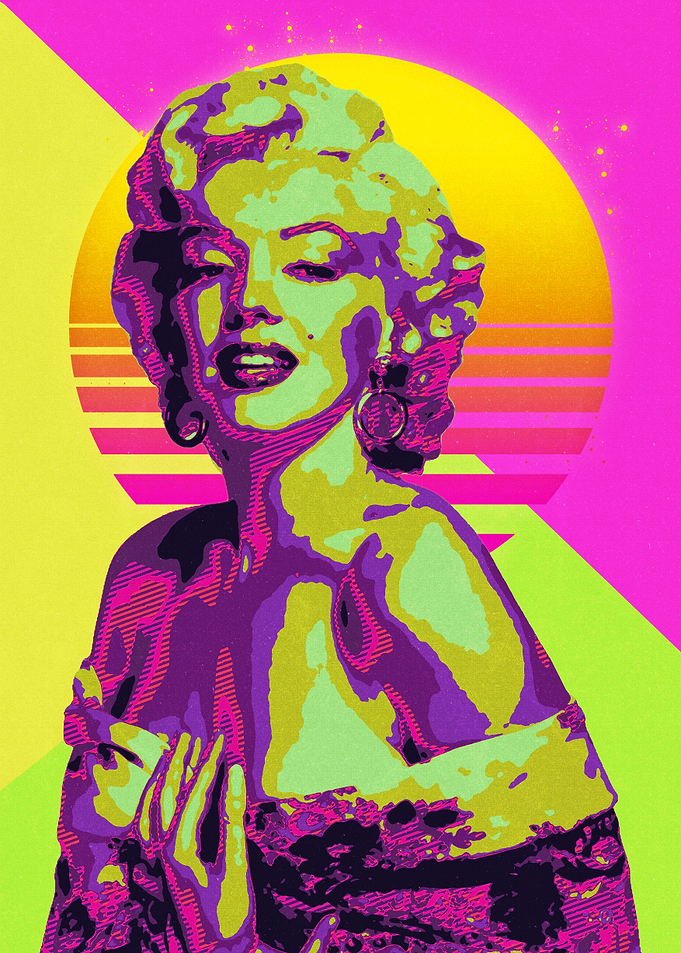 Marilyn Monroe Retro Art
