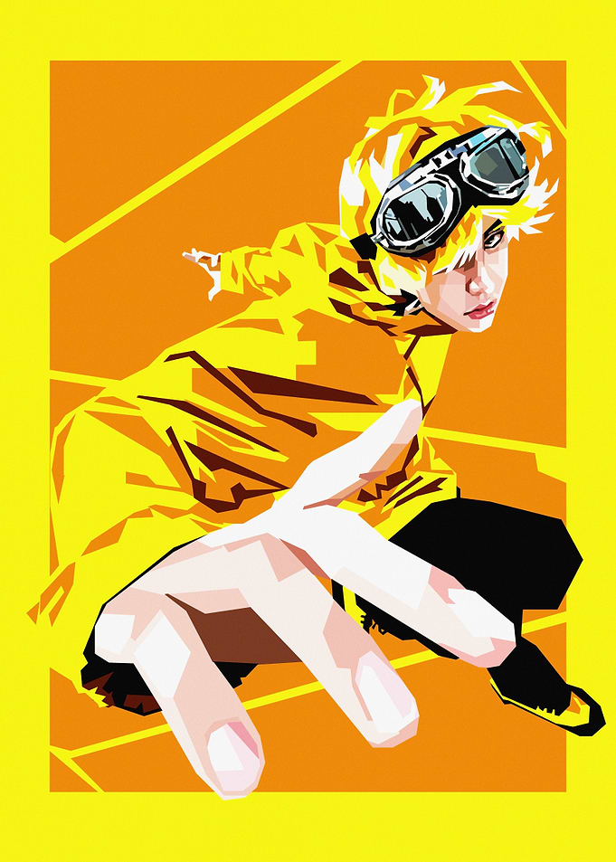 Yellow Goggles Anime Character