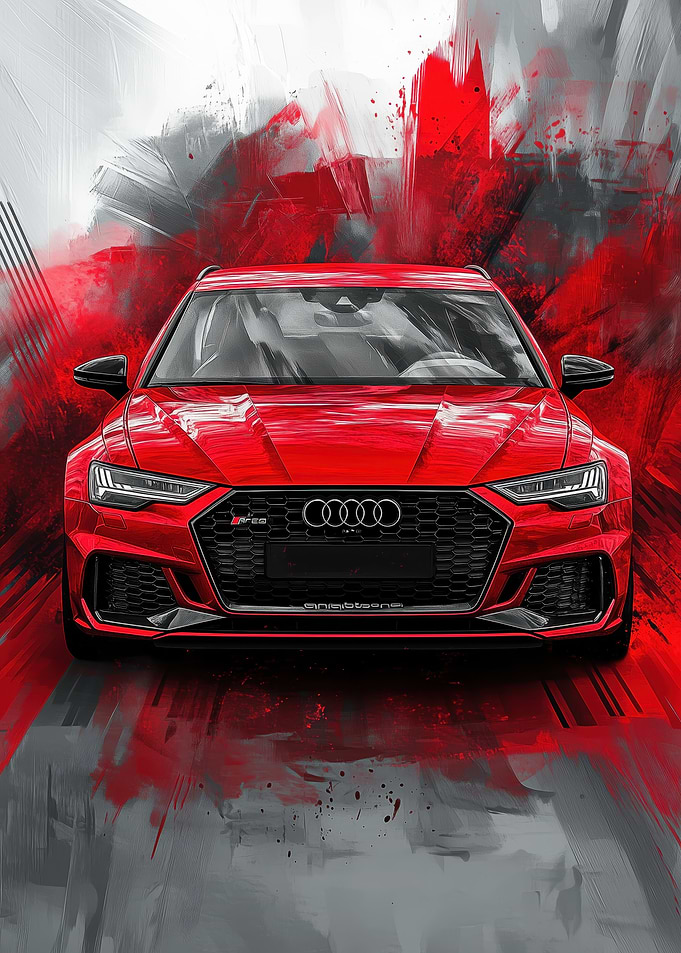 Red Audi RS6 Avant