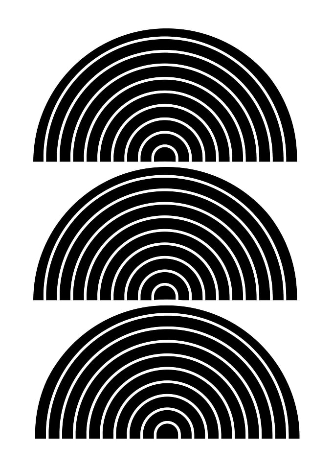 Black and White Rainbow Art