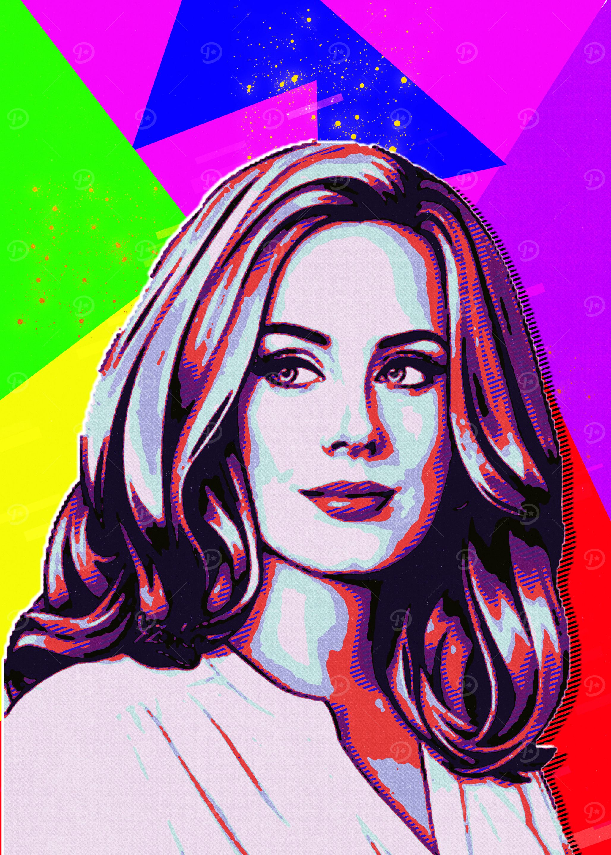 Pop Art Portrait of Woman
