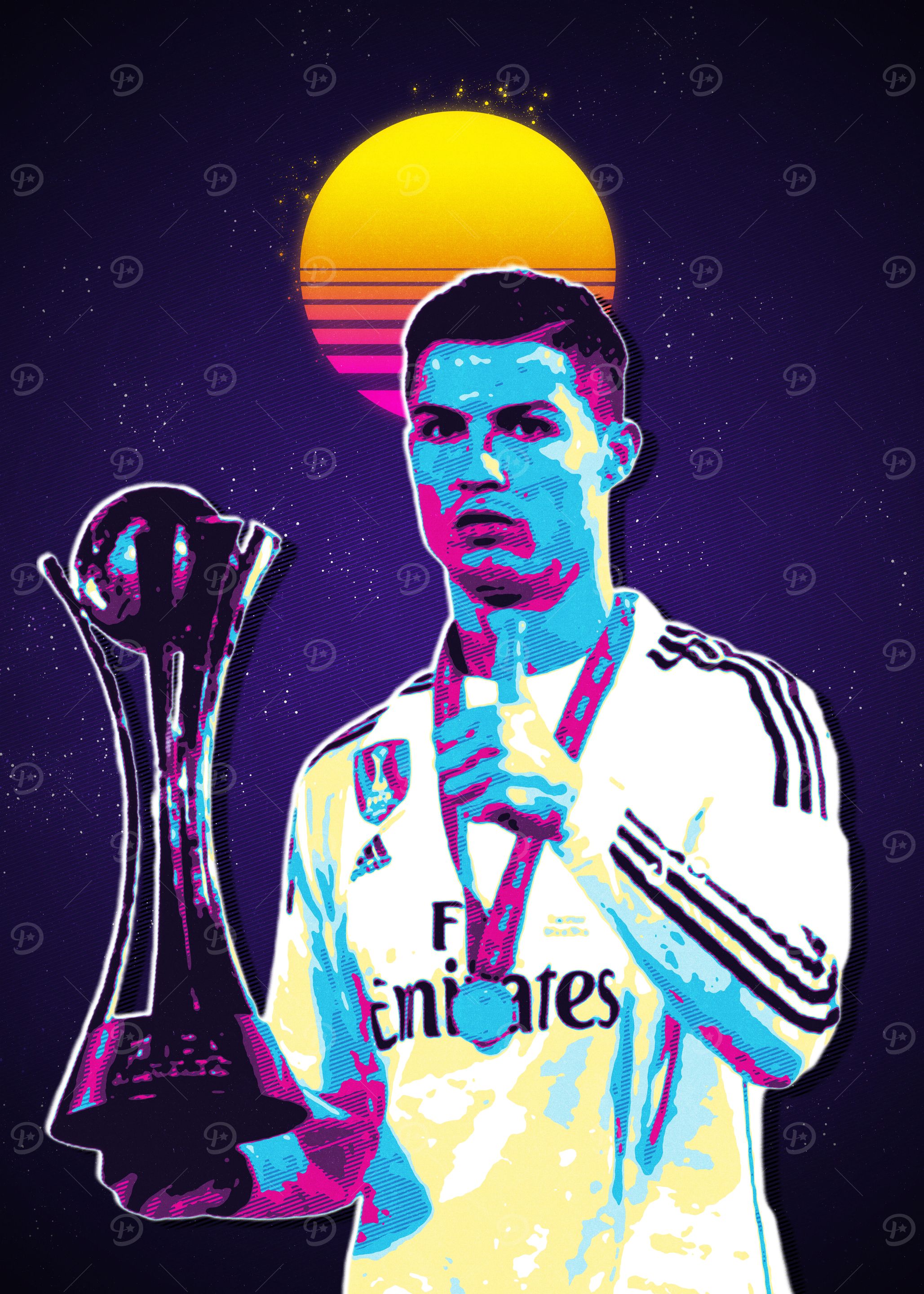 Cristiano Ronaldo Retro Art