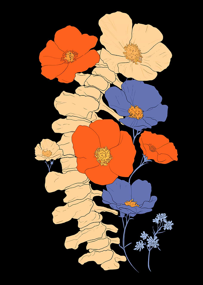 Floral Spine Illustration