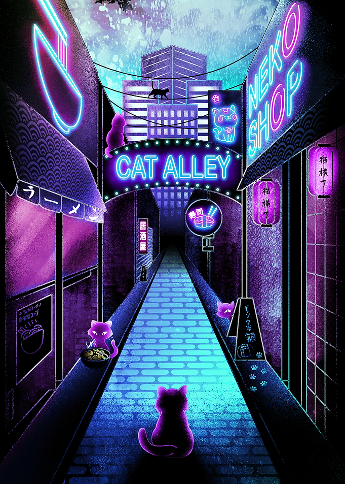 Soul of the Neon Cat Alley