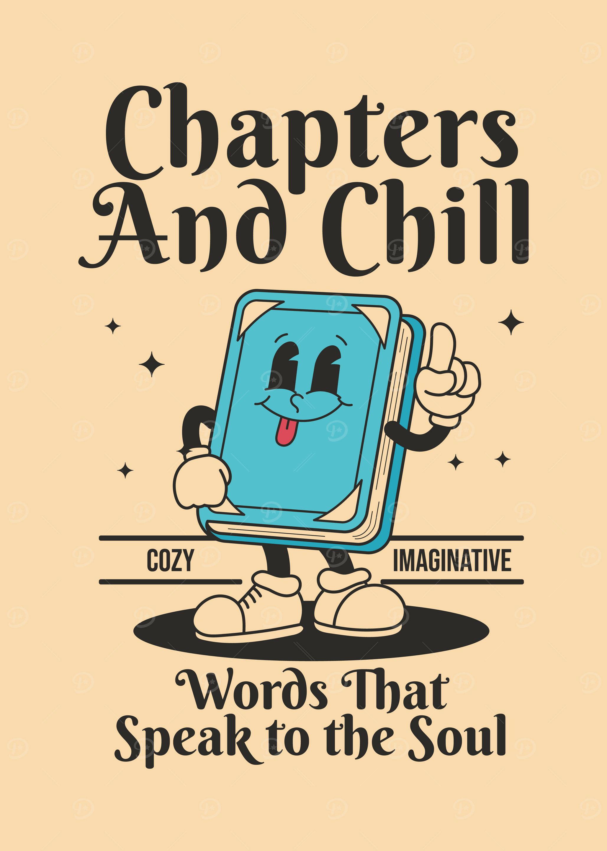 Chapters And Chill Book Illustration