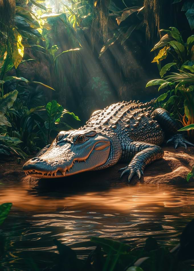 Crocodile in Jungle