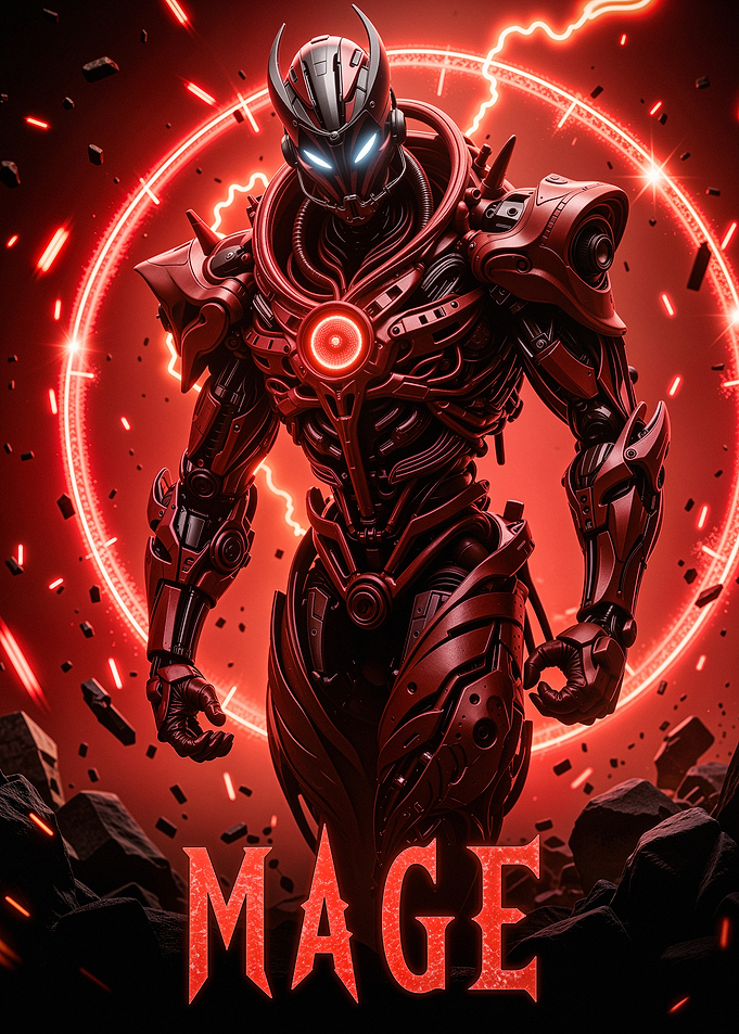 Red Cyborg Mage